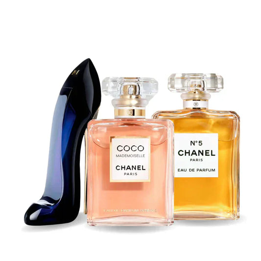 COMBINAISON DE 3 PARFUMS: GOOD GIRL, COCO MADEMOISELLE UND CHANEL Nº5 100 ML