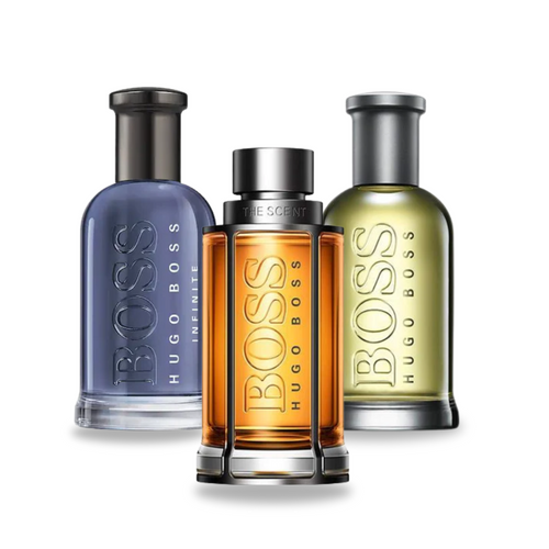 COMBINAISON DE 3 PARFUMS: THE SCENT, JEANBOSS BOTTLED, INFINITE 100ML