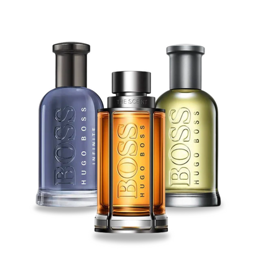 COMBINAISON DE 3 PARFUMS: THE SCENT, JEANBOSS BOTTLED, INFINITE 100ML