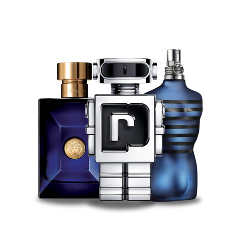 COMBINAISON DE 3 PARFUMS: VERSACE DYLAN BLUE, PHANTOM, ULTRA MALE 100ML