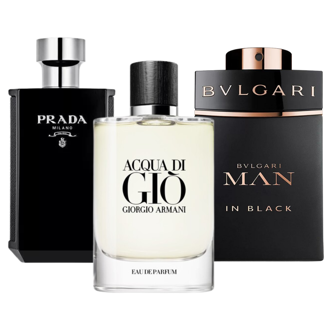 COMBINAISON DE 3 PARFUMS: THE SCENT, BOSS BOTTLED, PRADA INFINITE 100ML